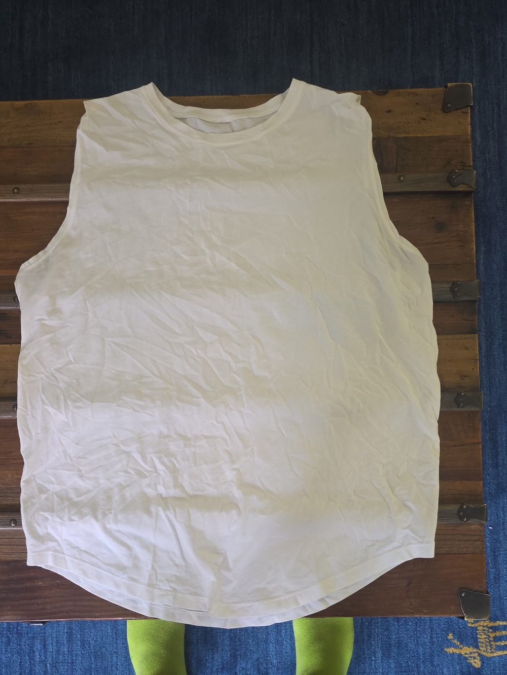Lululemon Men's White Sleeveless Crew Neck Shirt